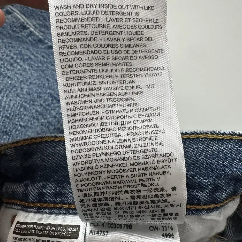 Levis 501 Jeans Mens 40x32 Blue Denim Straight Leg Button‎ Fly Classic Fit